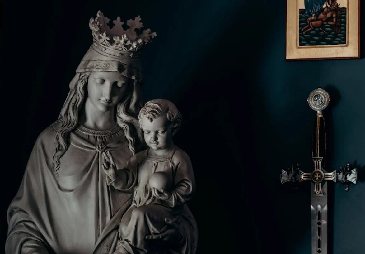 A statue of the Virgin and Child at the Sons of the Covenant Monastery