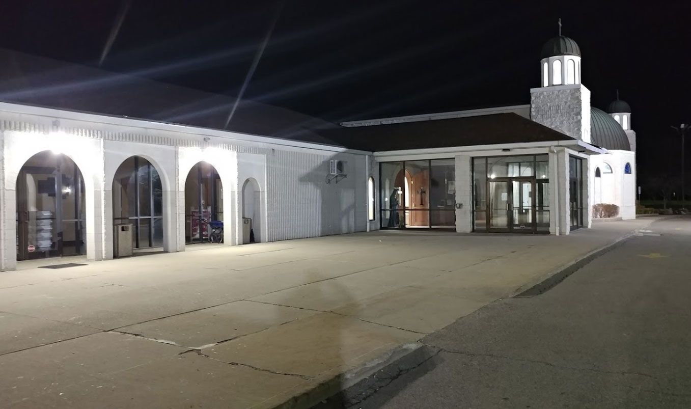 St. Joseph at night from the parking lot