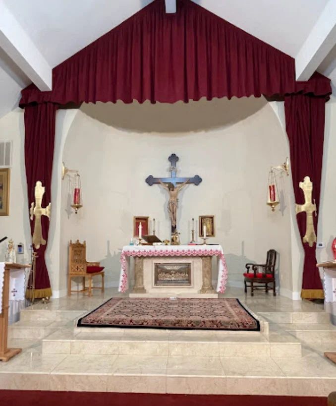 The altar of St. Mary's in Campbell