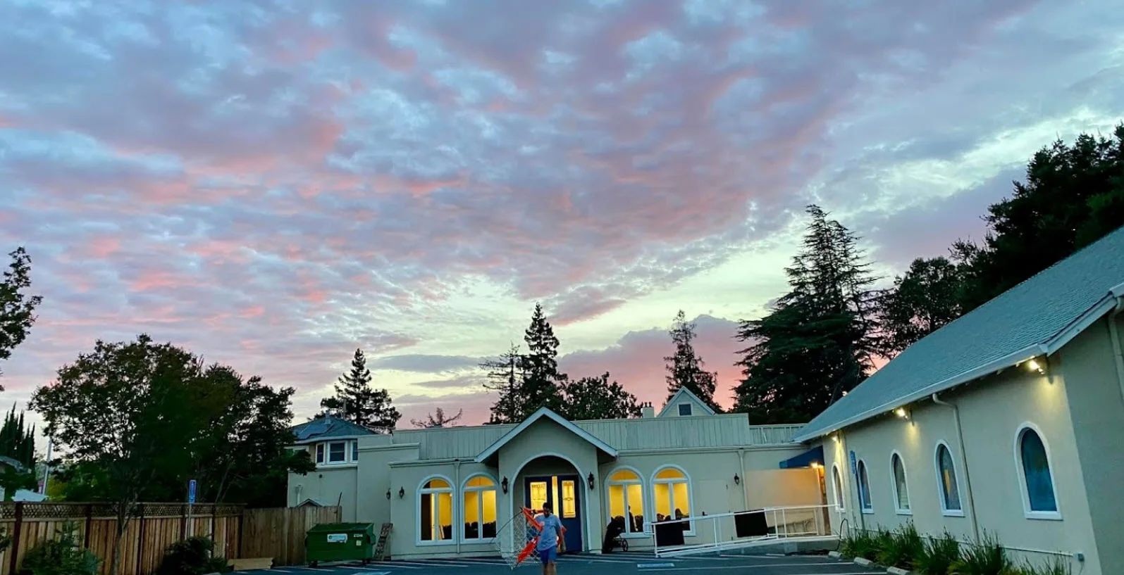 St. Mary's in Campbell under an evening sky